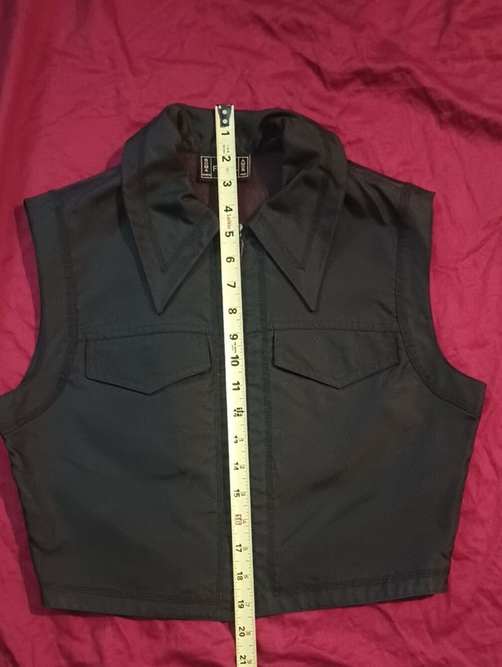 Vintage Fendi Black Prominent Logo Sheer Zip Up Mesh Vest Woman Size 2 Like New - Picture 13 of 16